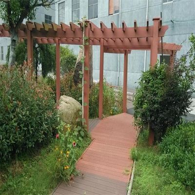 Pergola des Kaffee-dekorative Bauholz-WPC, die Garten im Freien 5M Surfacec fugt