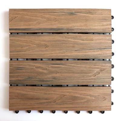 Ineinander greifenplattform WPC-HDPE Diy deckt den Fußboden Wpc-Holz zusammengesetzten Plastikdecking mit Ziegeln