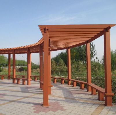 Temperaturbeständiger WPC-Pergola-UV-Beständigkeits-Garten-hölzerne bedeckte Pergola