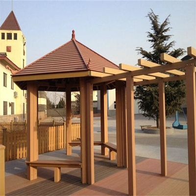 5.9M Outdoor Wood WPC Pergola-pilzartige Zerfall-Verhinderung wasserdicht