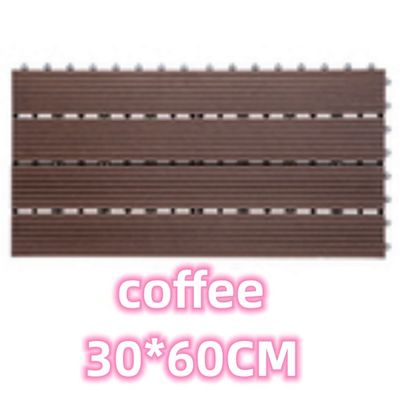 30 X 60CM der Kaffee WPC DIY Decking-Körper bereitete Plastikdecking-Bretter auf